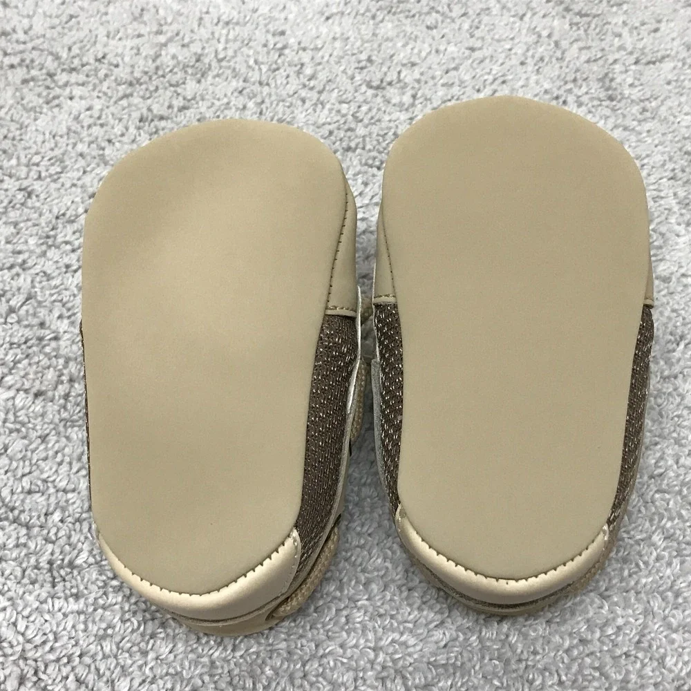 Baby Deer by Trimfoot Co 4114 Tan Boat Deck Shoe Infant Size 1 Leather Upper